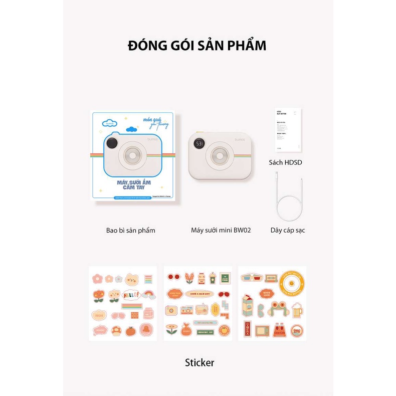 [Mã SOLO203 giảm đến 20k] Máy Sưởi Cầm Tay Mini Kiêm Sạc Dự Phòng BUMAS BW02 - Pin 10000Mah Sưởi Ấm Nhanh, An Toàn