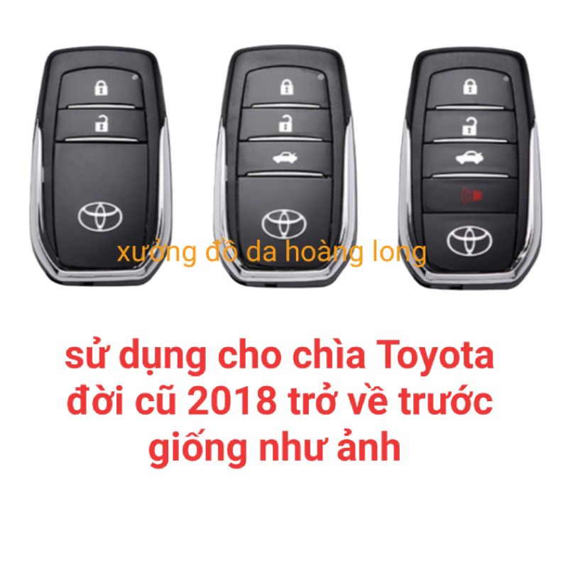 ốp bảo vệ chìa khoá toyota camry  2012 - 2018 Fortuner Hilux  Innova chìa thông minh smartkey