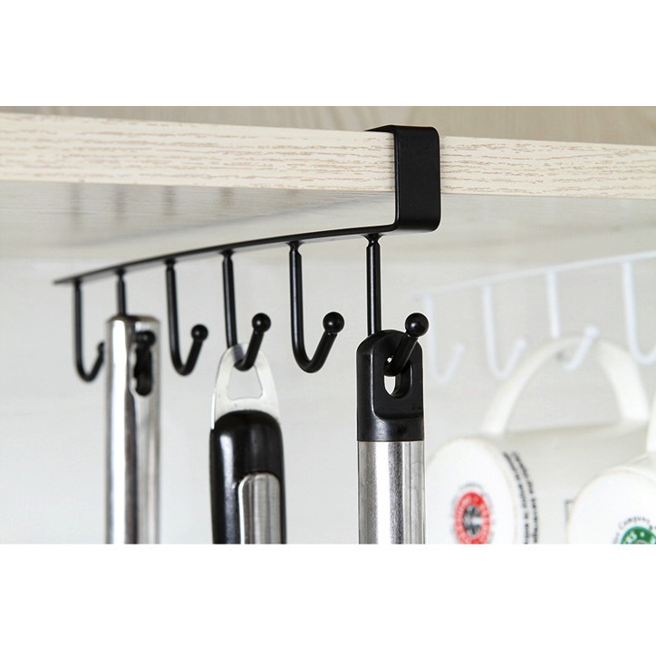 Móc Treo Cài Kệ Tủ Đa Năng - Loại 6 Móc H081