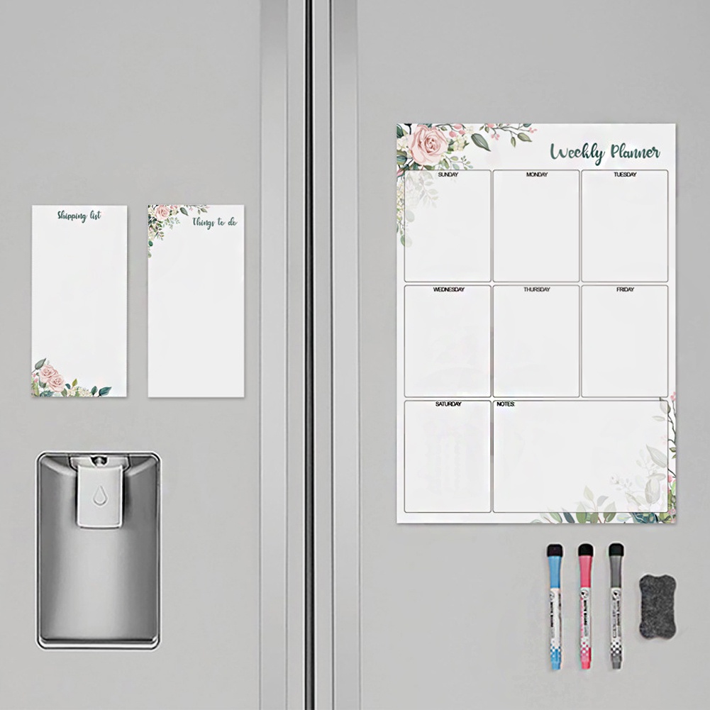 1 Bảng Trắng Có Nam Châm Gắn Tủ Lạnh Dùng Ghi Chú Trong Nhà Bếp