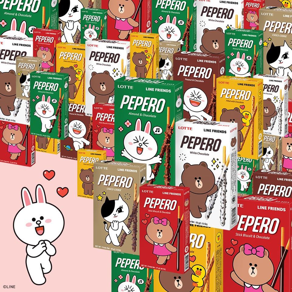 (5 vị) Bánh que Lotte Pepero hộp 47gr