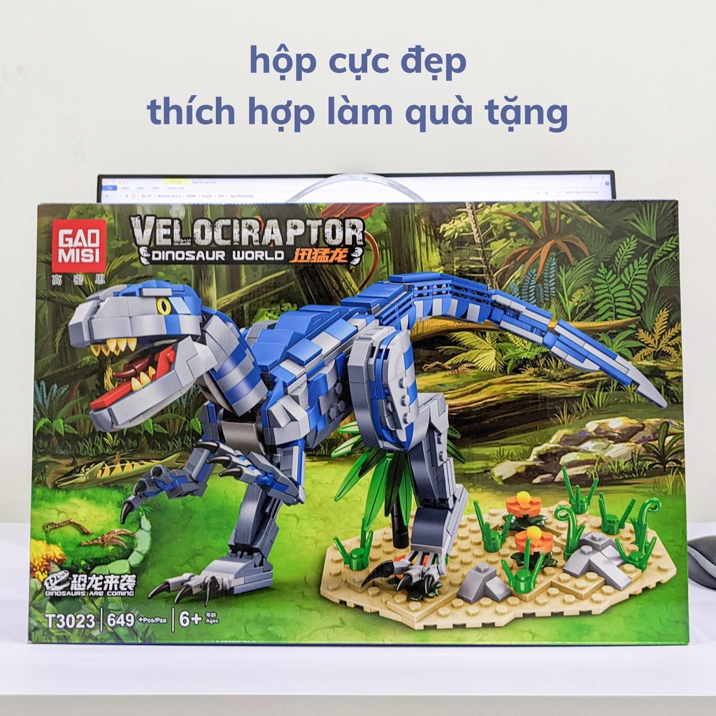 Đồ chơi lắp ráp khủng long jurassic world cỡ lớn, đồ chơi lắp ghép mô hình thông minh cho trẻ em BOBIKIDS LG04