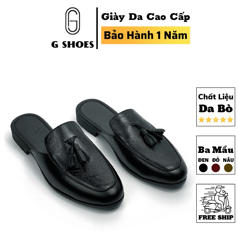 Dép sục nam da bò thật bh 12 tháng kiểu dáng Hàn Quốc - Mã T31