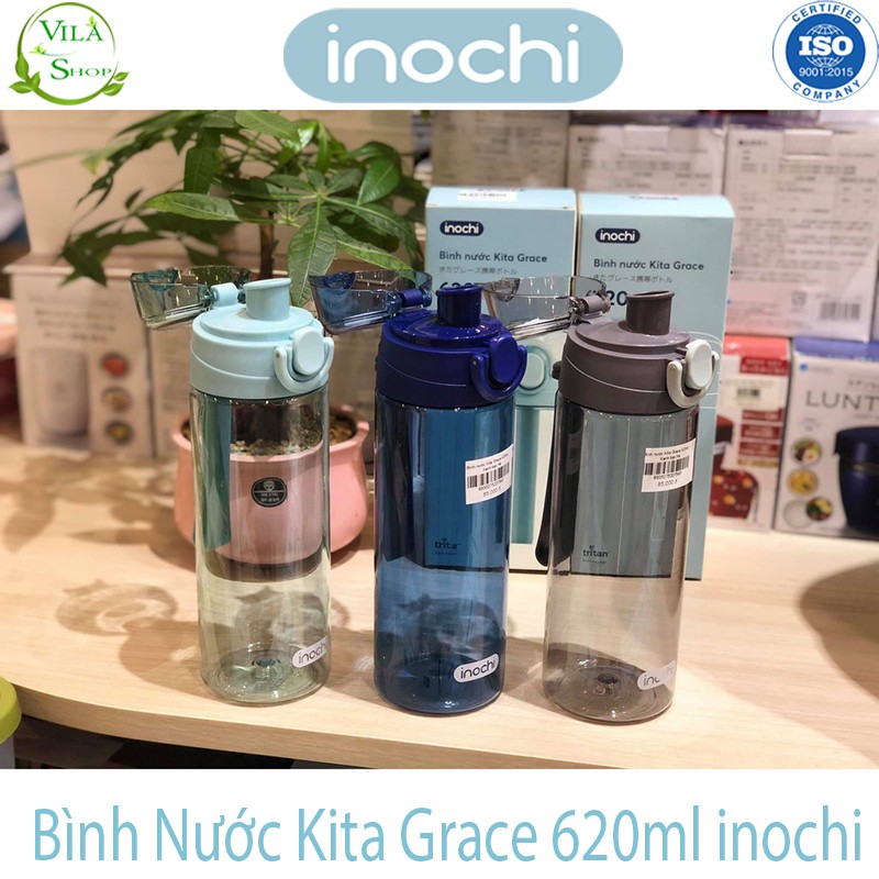 Bình Nước Thể Thao, Bình Nước Người Lớn Chịu Nhiệt 500ml - 620ml - 700ml, Bình Nước Cao Cấp Inochi An Toàn Không Mùi