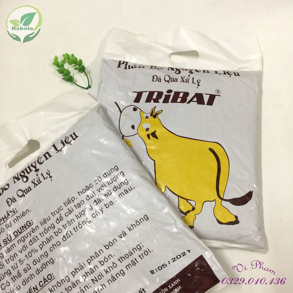 Phân bò khô đã qua xử lý không có mùi hôi - Thích hợp cho mọi loại cây trồng Tribat 3dm3
