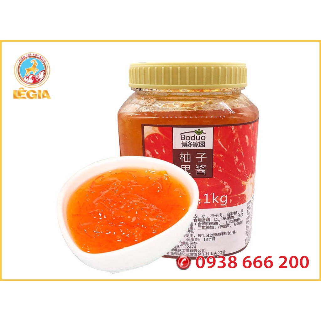 Mứt BODUO Bưởi Hồng 1KG (PINK GRAPEFRUIT JAM)