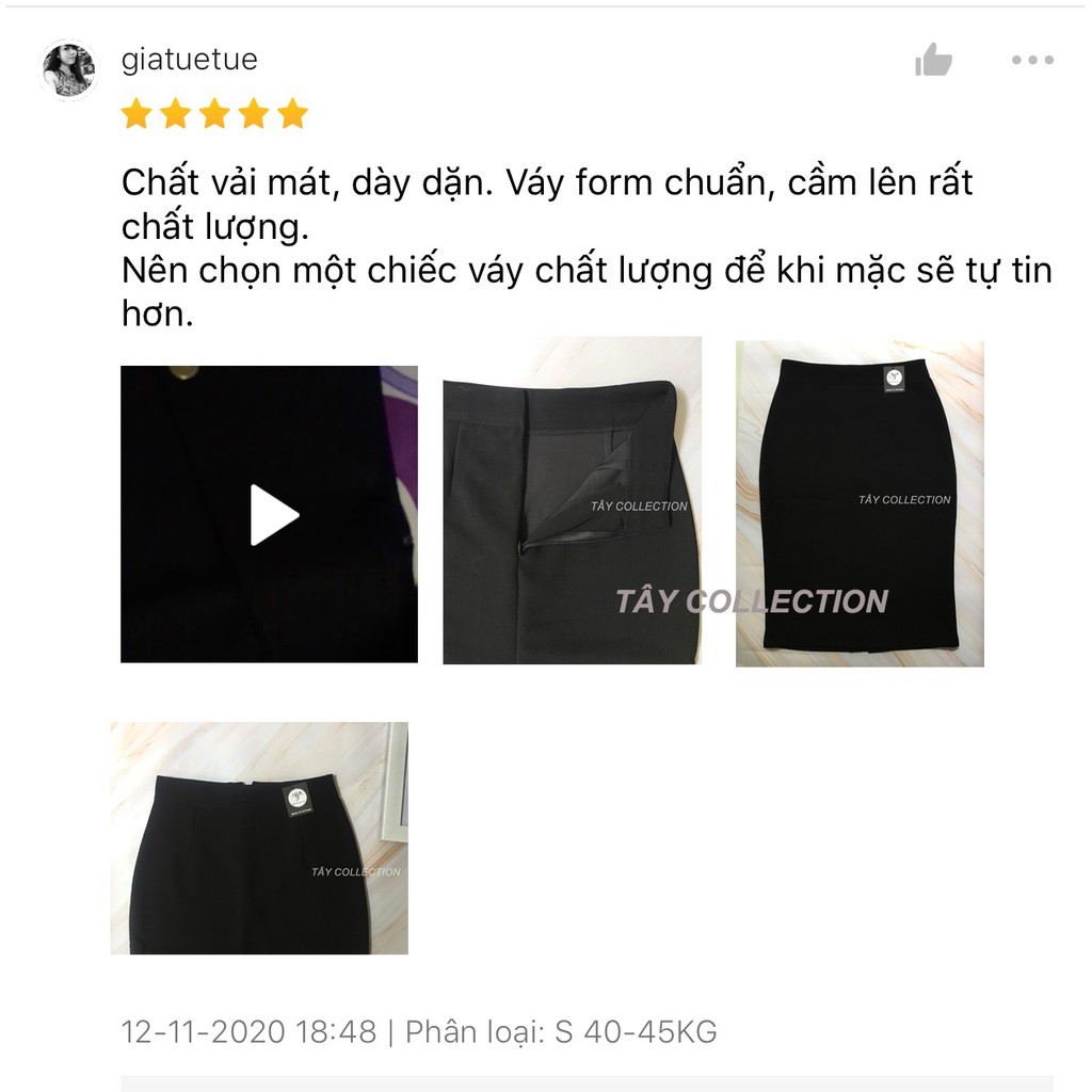 [𝟒𝟎-𝟗𝟎𝐤𝐠] Chân Váy Bút Chì 2 lớp cao cấp TÂY COLLECTION, Vải đẹp, May kĩ, Mặc Tôn Dáng.