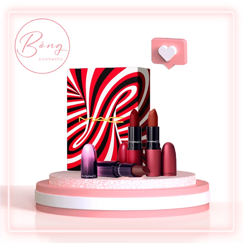 Set 3 thỏi MAC FULLSIZE Kiss of Magic Lip Kit bản Limited Edition