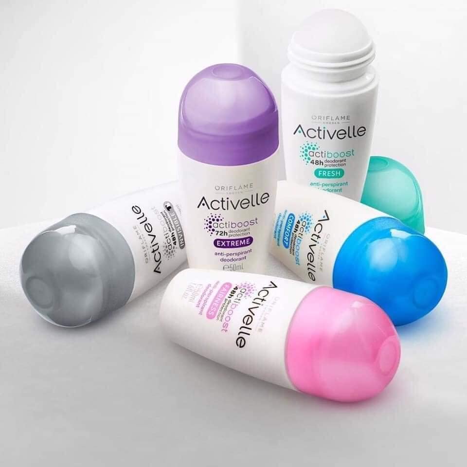 Lăn khử mùi Activelle chứa phức hợp khoáng chất bảo vệ, giúp ngăn ngừa tình trạng đổ mồ hôi, đảm bảo sự khô thoáng