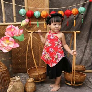 Quang gánh thúng trang trí chợ quê decor