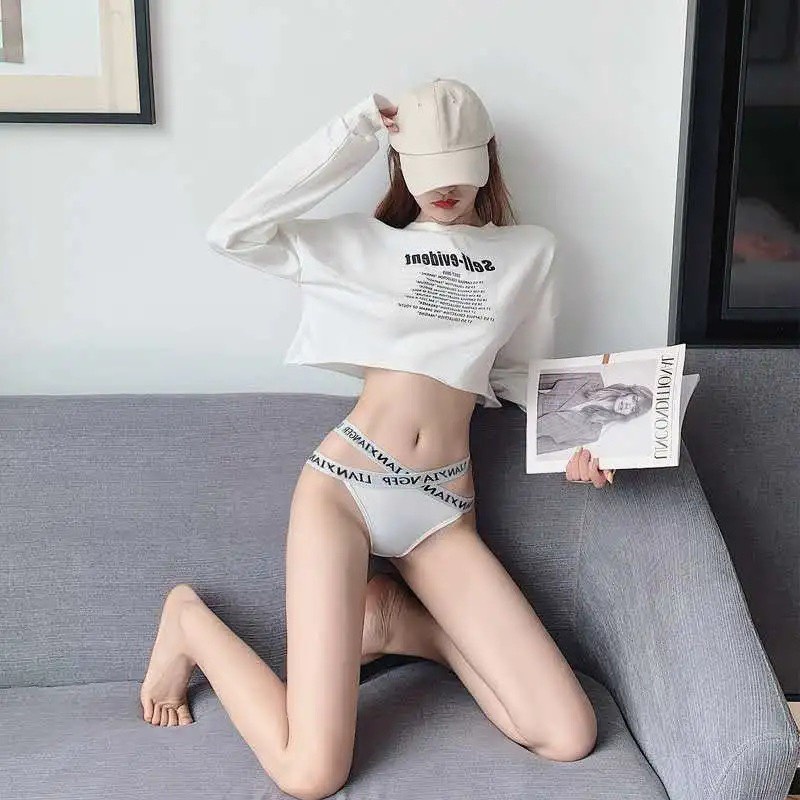Quần Lót Nữ Đẹp Cotton Sexy Lọt Khe dây hông đan chéo phối viền chữ sexy quyến rũ mẫu A58