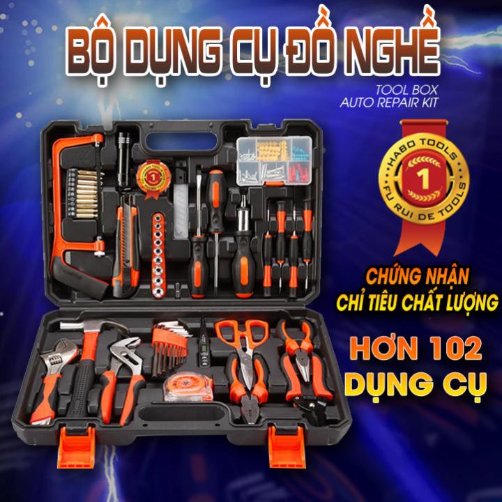 Dụng cụ sửa chữa đa năng 102 chi tiết thép không gỉ cực bền - HanruiOffical