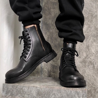 Giày combat boot nam da dây kéo D1032 shop ĐỊCH ĐỊCH chuyên giày boot nam