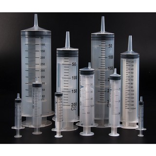 Xilanh - Ống tiêm bằng nhựa có các thể tích từ 5cc, 60cc, 80cc, 100cc, 150cc, 200cc, 250cc, 300cc, 350cc, 500cc