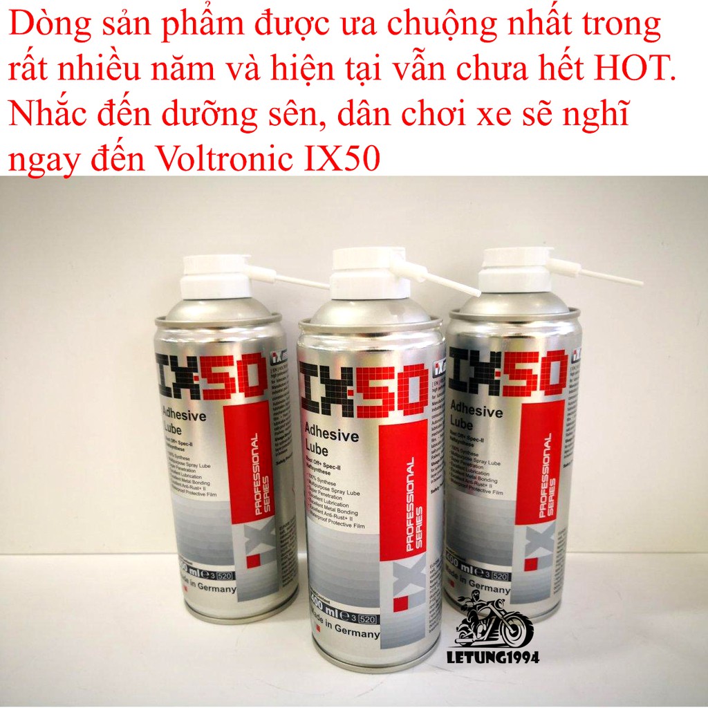 Dưỡng sên IX50 Voltronic Chính Hãng bôi trơn bảo dưỡng sên giá rẻ nhất miền Bắc