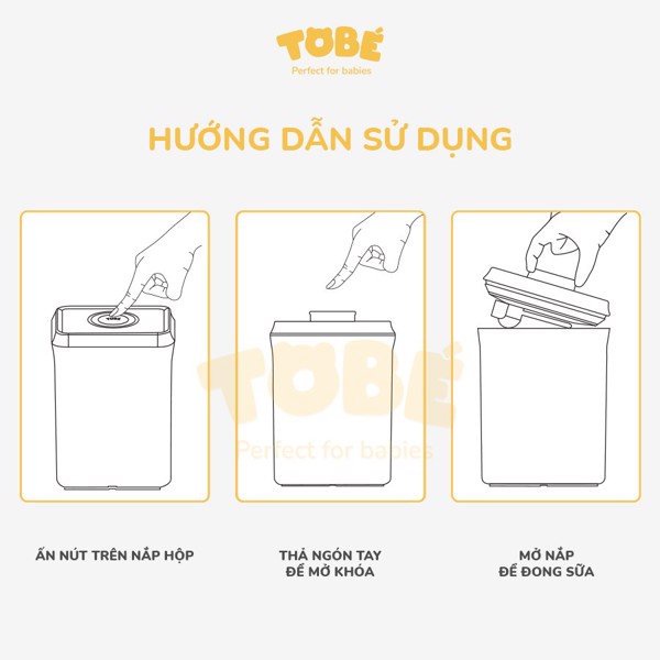 Hộp nhựa đựng sữa bột Helga ToBé dung tích 2,3L TOBE