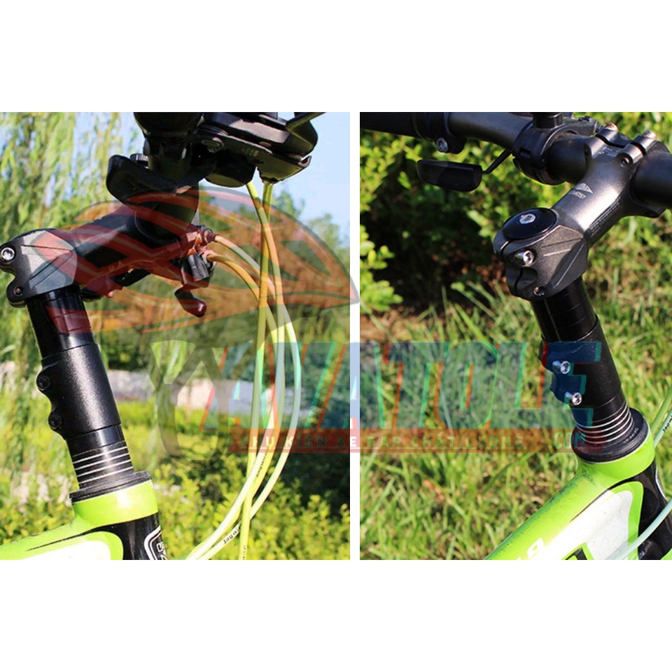 Ống nối Pô Tăng xe đạp thể thao, Giúp nâng Ghi Đông lên 12.4cm, Chất liệu hợp kim nhôm cao cấp