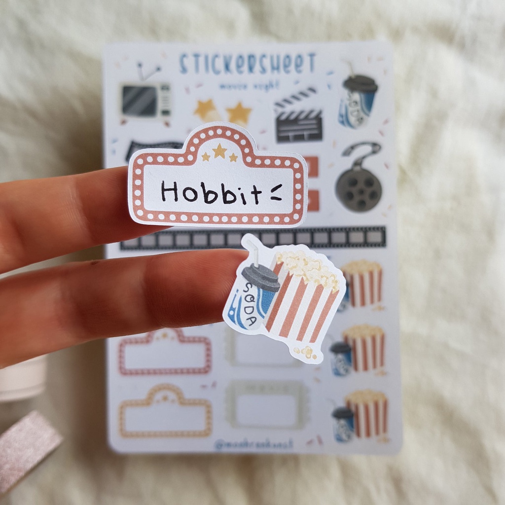 Sticker Sheet : Movie Night - Chuyên dán sổ | Bullet Journal Stickers
