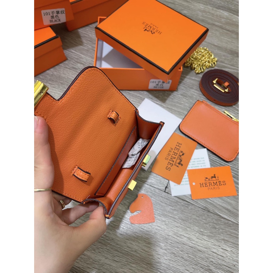 Túi Hm mini kèm ví khóa vàng chữ H bản super fullbox
