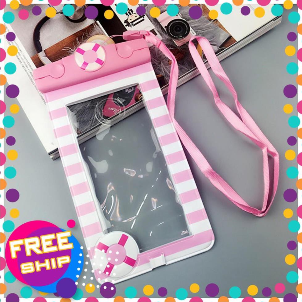 Túi chống nước WaterProof Cartoon cho điện thoại 6 inch (Chuẩn IPX8, chống chìm) (Họa tiết ngẫu nhiên) - Hàng nhập khẩu