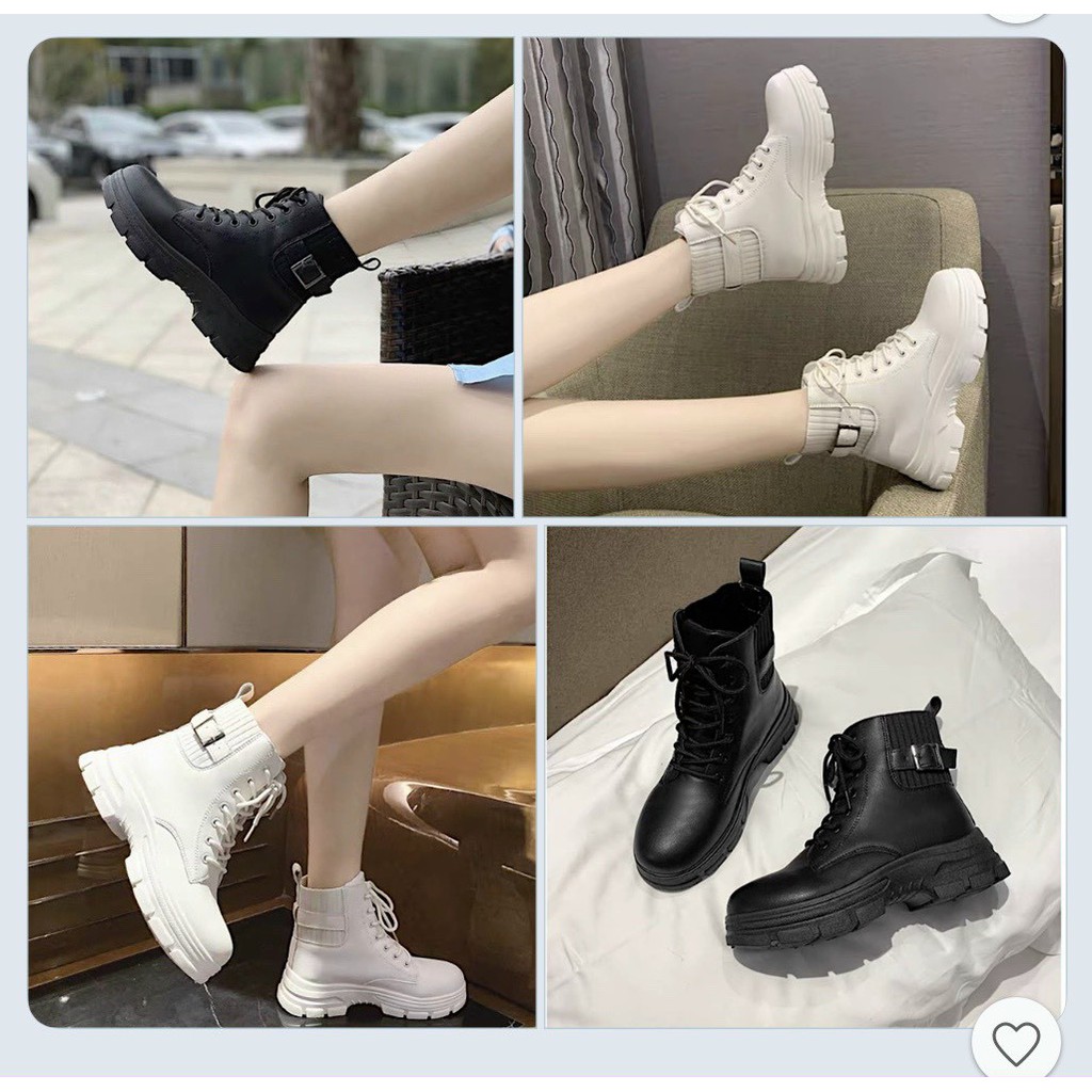 Giày boot nữ chiến bình, thiếu kế đế chiến binh vô cùng cá tính, nhưng đấy chất chơi B130