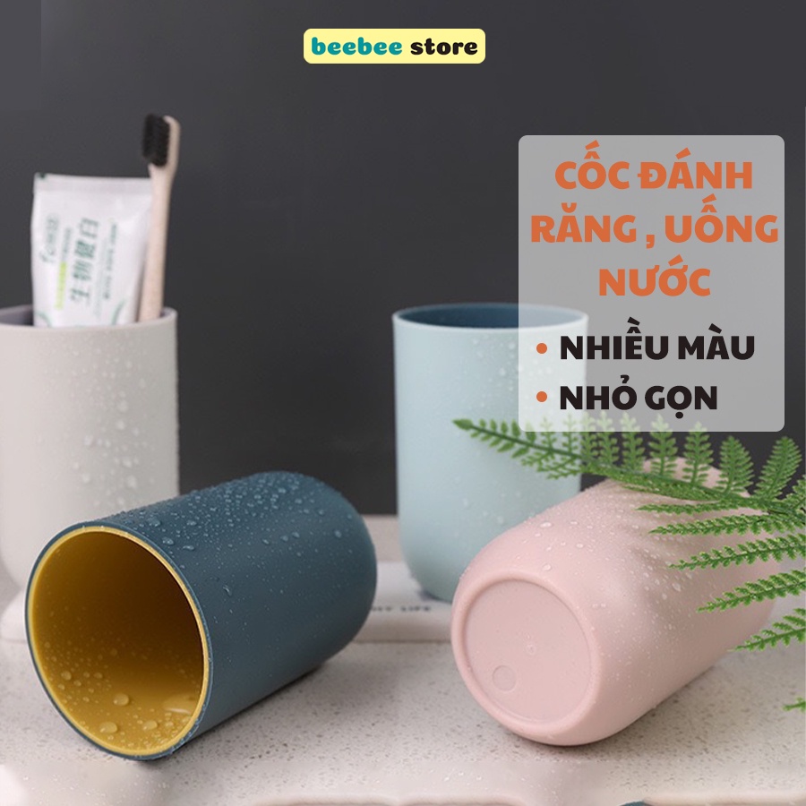 Cốc Nhựa Đánh Răng Hai Màu Uống Nước Đa Năng Dễ Thương Nhiều Màu Cao Cấp I002 [Rẻ]