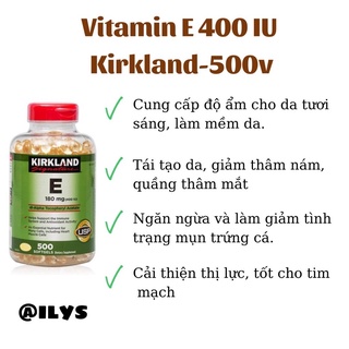 Vitamin E KIRKLAND 500 viên