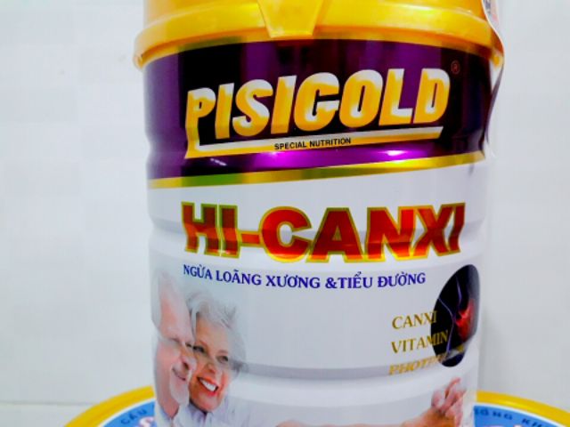 Sữa bột dinh dưỡng PISIGOLD HI-CANXI lon 900 gram