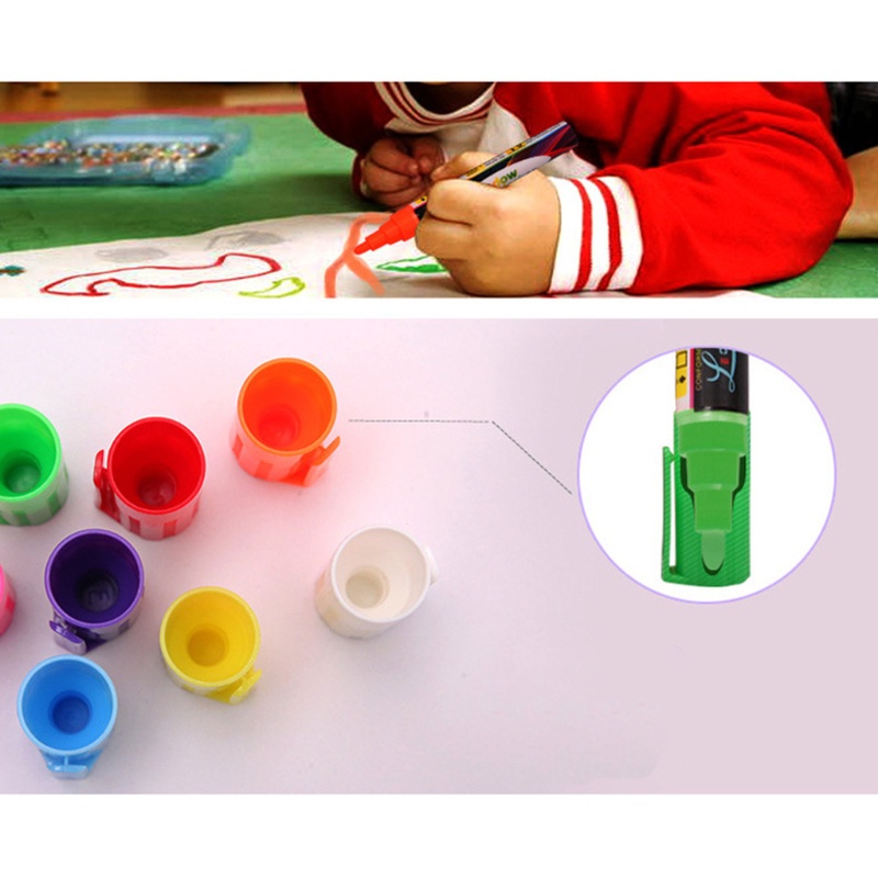 Set 8 Bút Dạ Quang Hai Đầu 8 Màu Sắc Khác Nhau Dành Cho Học Sinh