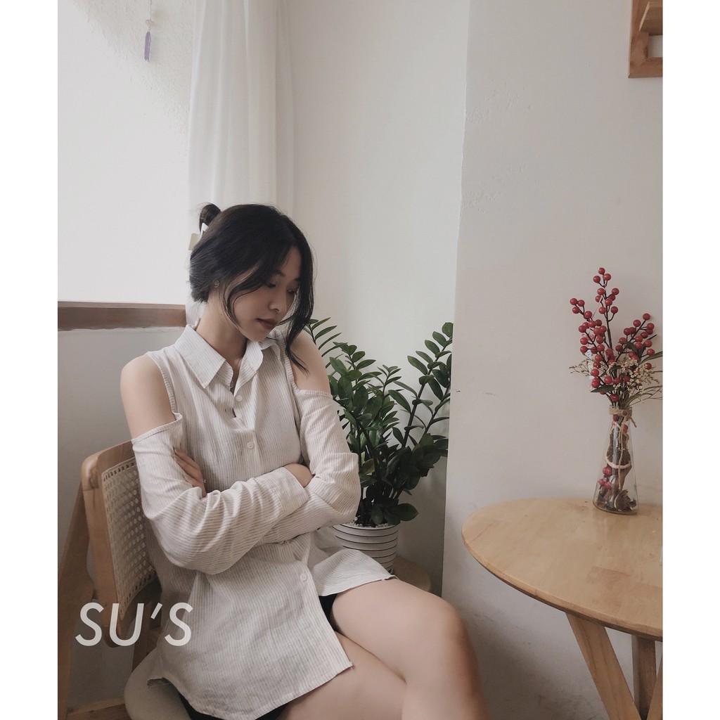 Áo sơmi trơn khoét vai A1854 SUSTORE | BigBuy360 - bigbuy360.vn
