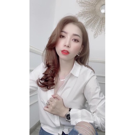 Áo sơ mi nữ dài tay công sở, học sinh, sinh viên