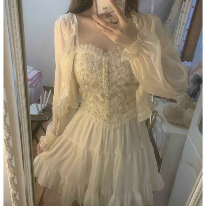 bra 2 dây hoa nhí, áo 2 dây khuy ngọc