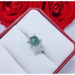 Nhẫn bạc nữ Hồ ly đá tự nhiên