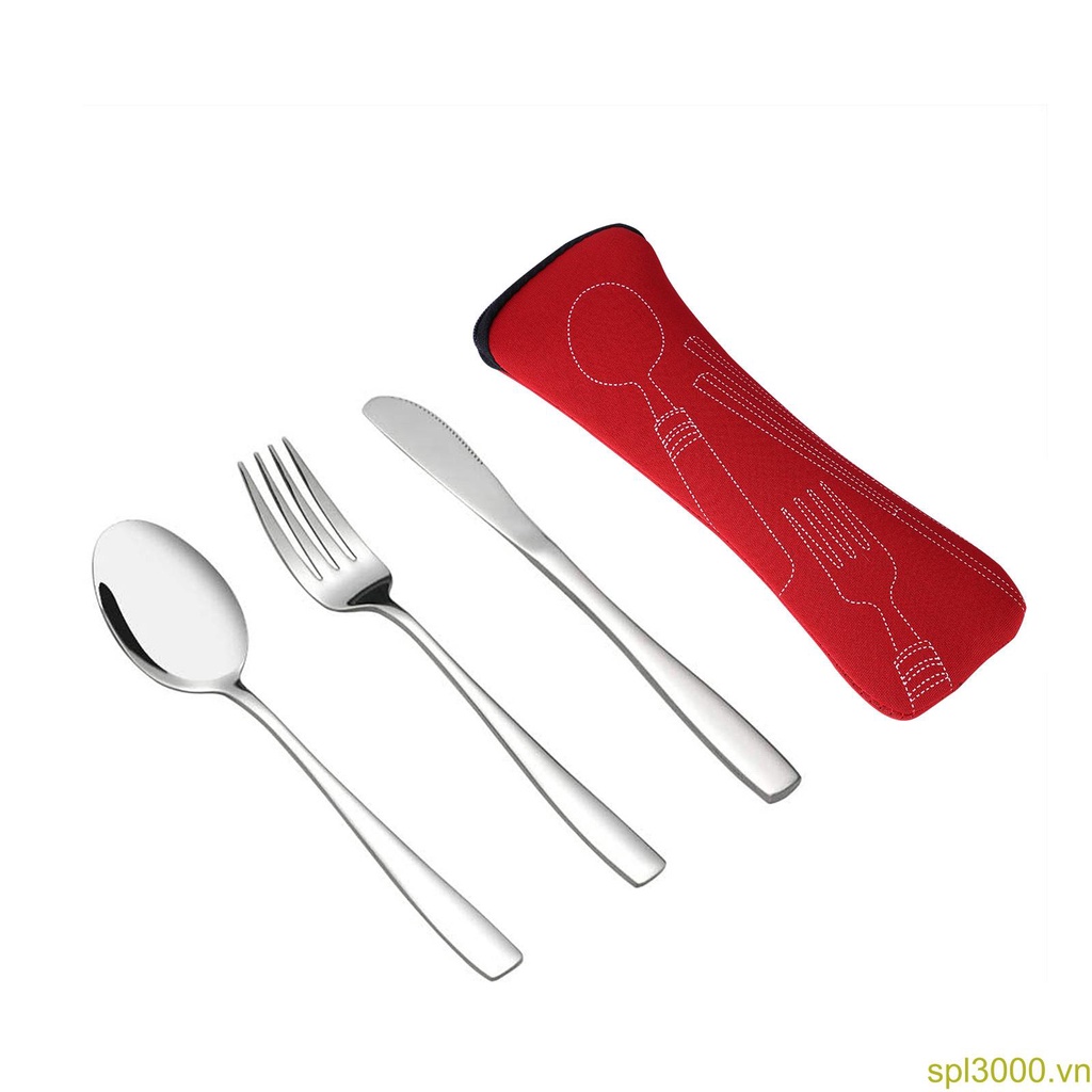 [spl3000]Portable Dinnerware Holder Lightweight Outdoor Travel Tableware Cloth Bag Washable Zipper Student School Lunch