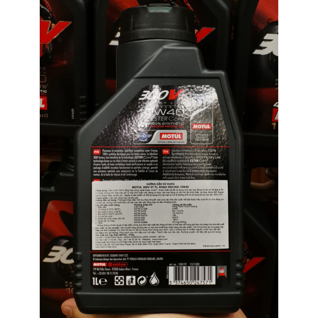 NHỚT MOTUL 300V Factory Line 10W40