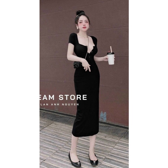 (FREE SHIP) ĐẦM BODY THUN GÂN TÔN DÁNG SEXY SIÊU XINH PU VALENTINNA