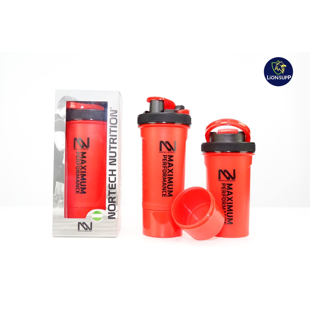 Bình lắc 2 ngăn Nortech Nutrition Chính Hãng NaUy Full Box 700ml