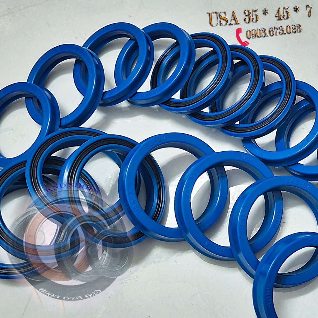 Gioăng phớt thủy lực SKF-A USA 35*45*7, phớt chắn dầu thủy lực cho máy đào, máy xúc, cẩu và xe nâng|KND Shops