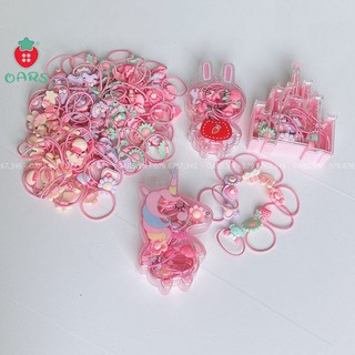 Hộp cột tóc cho bé gái - Combo chun buộc tóc đẹp cho bé dễ thương thích hợp làm quà tặng cho bé gái quà sinh nhật