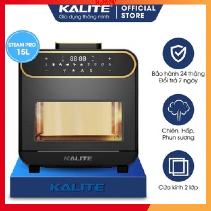 Nồi chiên hơi nước Kalite Steam Pro dung tích 15L, 6-8 người ăn, chiên hấp đa năng thế hệ mới
