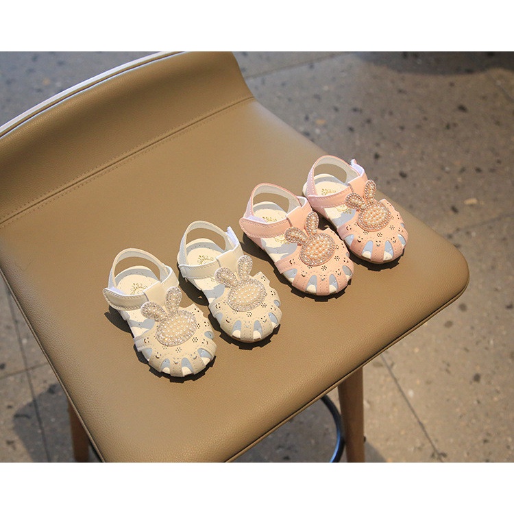 Sandal Rọ Thỏ đính đá cho bé gái chống vấp