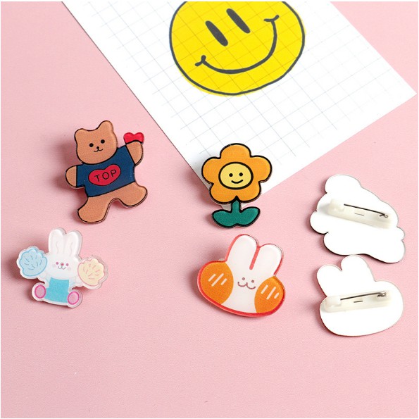 Huy Hiệu Balo, Pin Cài Áo Cartoon Badge Nhật Bản Cho Bé Đáng Yêu ( Giao Ngẫu Nhiên)