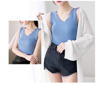 Áo len ba lỗ pha ren.sỉ 85k