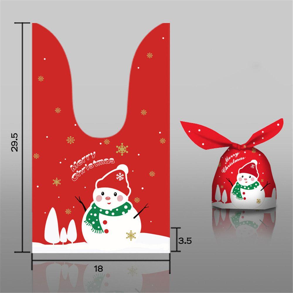 CHOOKEY Túi Đựng Bánh Quy Hình Thỏ / Gấu / Người Tuyết Dùng Trang Trí Tiệc Giáng Sinh