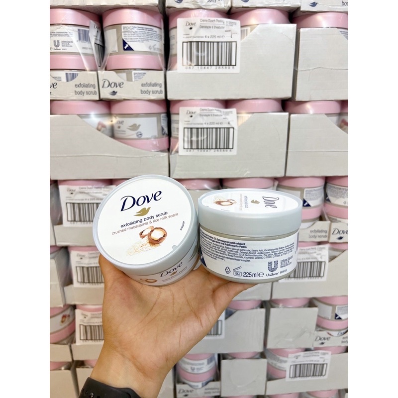 KEM TẮM TẨY DA CHẾT DOVE bản Đức 225ml