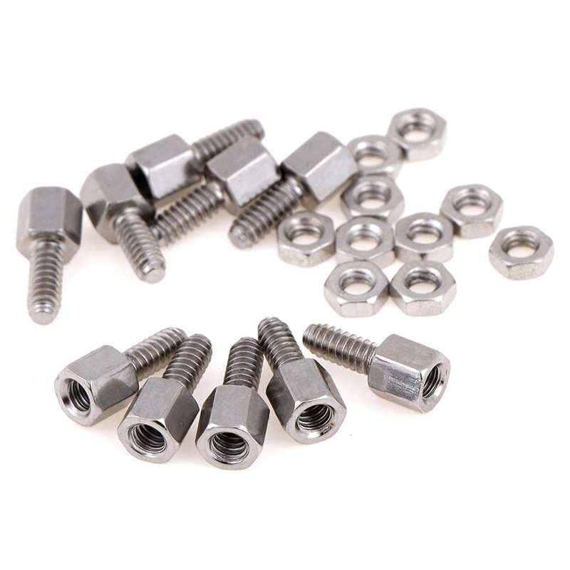 Bộ 10 Đinh Tán 5 + 7mm Đai Ốc Chữ D-Sub VGA