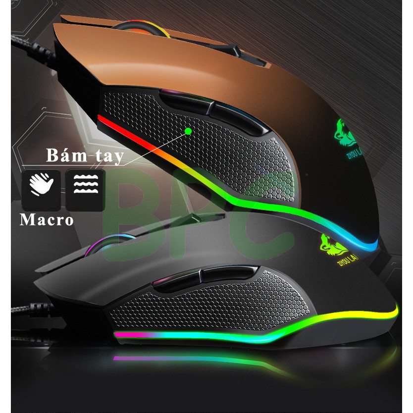 Chuột Chơi Game V1 Wolf Black LED RGB 4 Chế Độ DPI Cao Cấp Cho Máy Tính, PC, Laptop | BigBuy360 - bigbuy360.vn