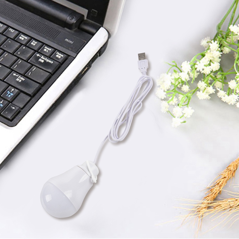 Bóng Đèn LED USB DC5V 5W Ánh Sáng Trắng Di Động Cho Laptop Ngoài Trời