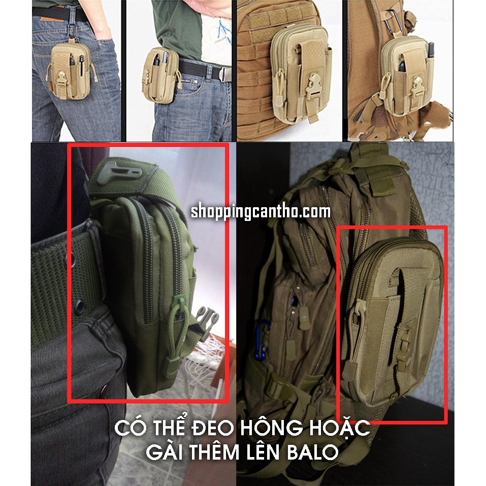 Túi đeo thắt lưng đi phượt - Túi đeo hông nam - túi đeo lưng quần chiến thuật