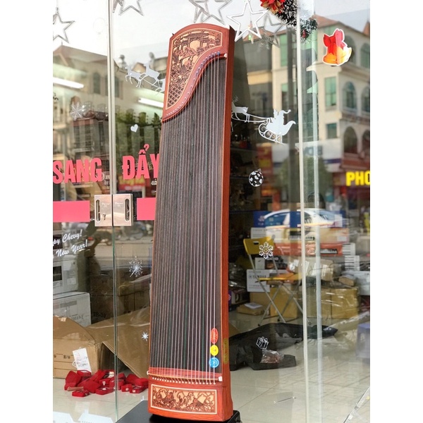 Đàn cổ tranh Guzheng 21 dây trạm hoa văn